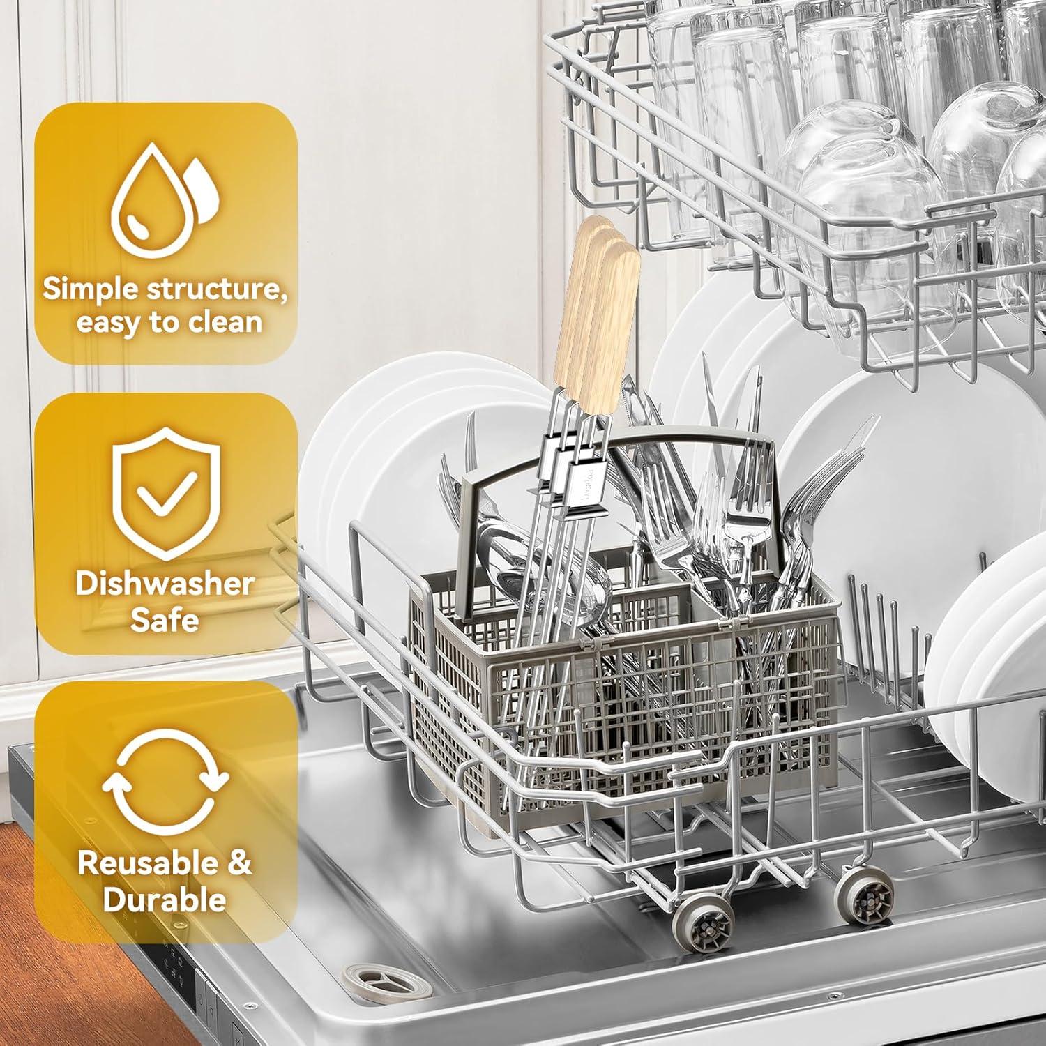 Pinchos de Asar de Acero Inoxidable Lucalda 43 cm - 6 Pcs