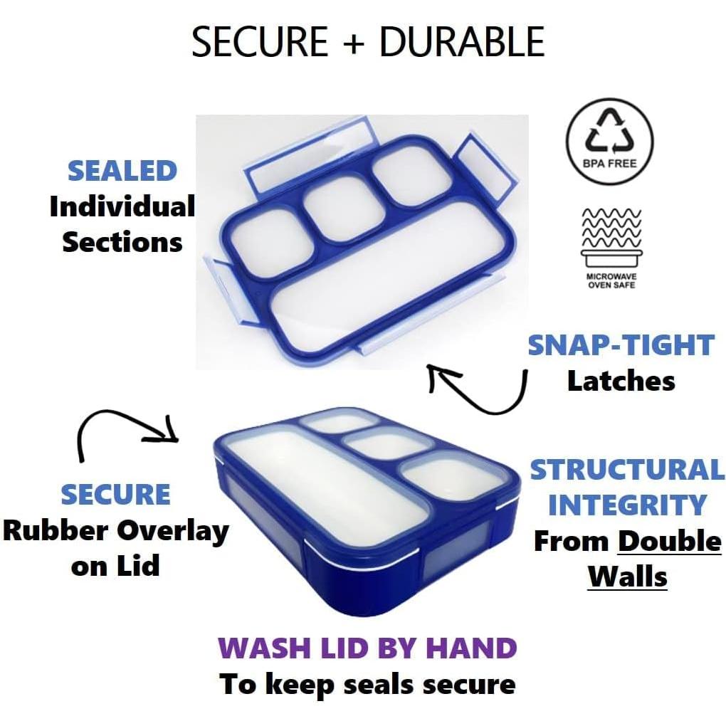 Caja de Almuerzo Bento Kinsho Azul Denim 4 Compartimentos 1000ml