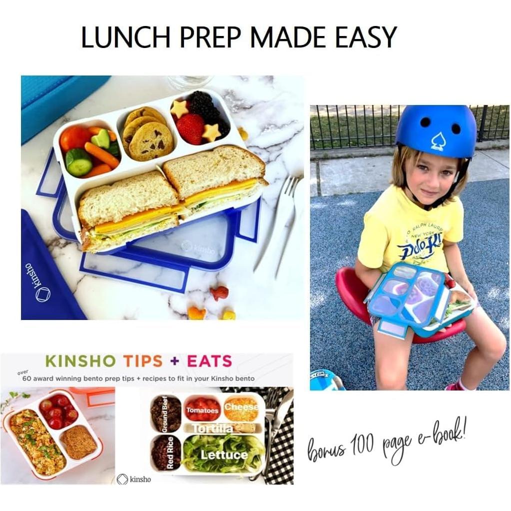 Caja de Almuerzo Bento Kinsho Azul Denim 4 Compartimentos 1000ml