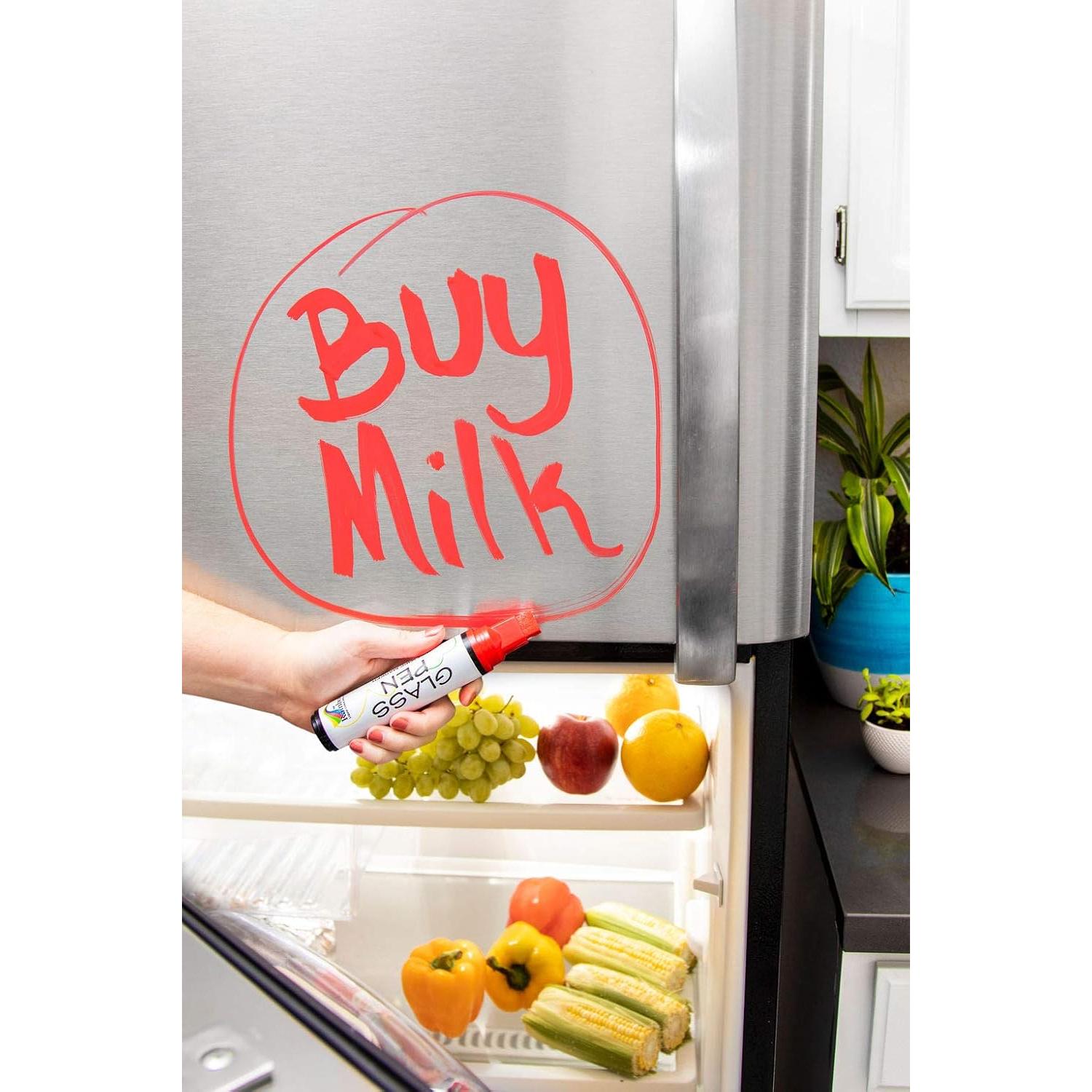 Marcador de Tiza Líquida para Ventanas Arcoíris - Negro Punta Ancha