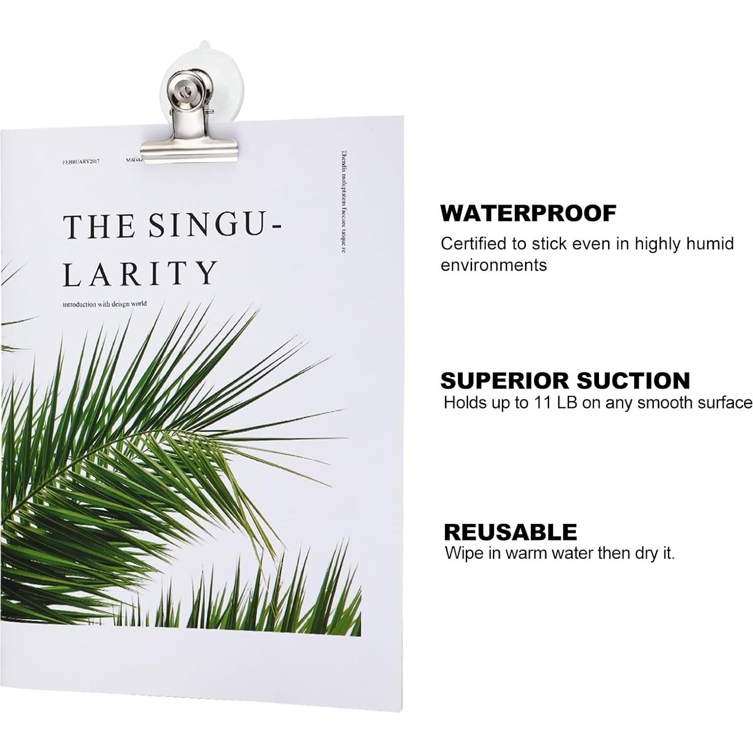 Clip de Ventosa Boao para Colgar Accesorios - 8 Piezas