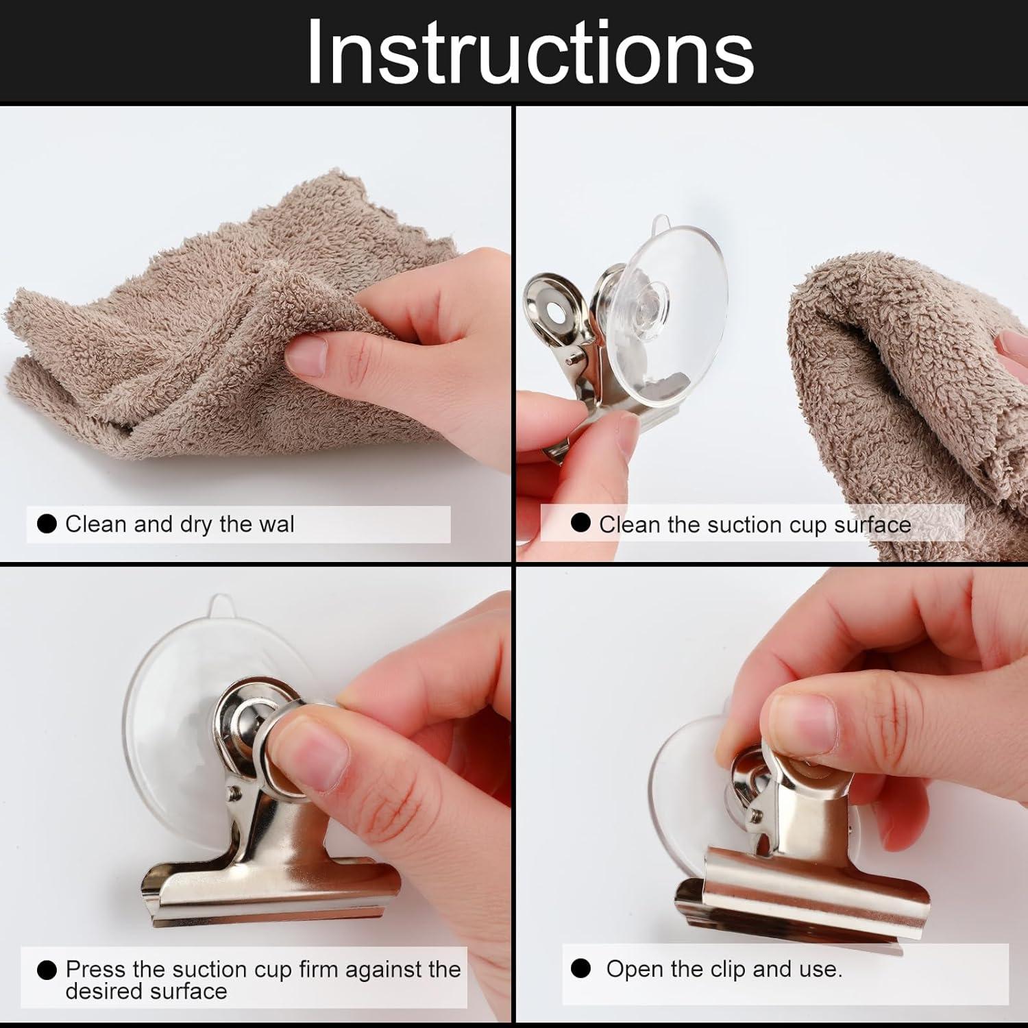 Clip de Ventosa Boao para Colgar Accesorios - 8 Piezas