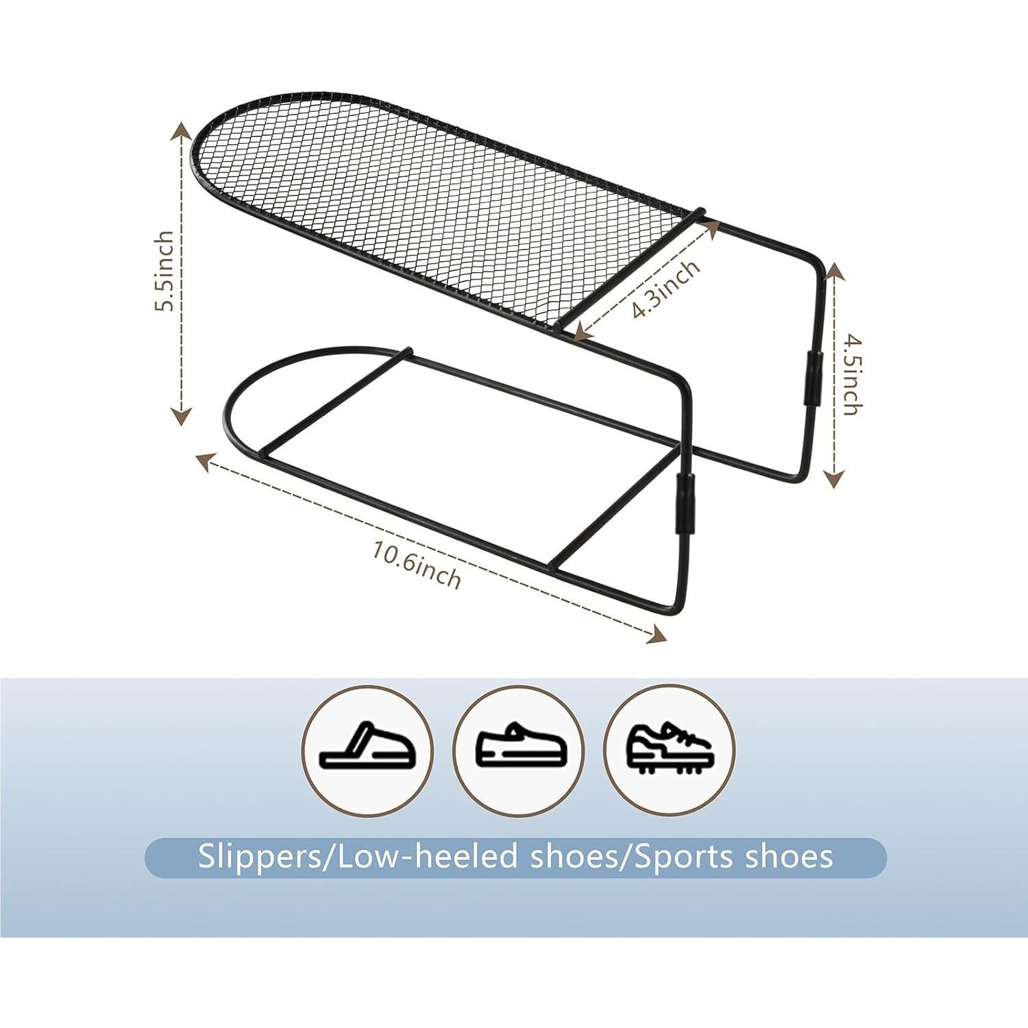 Organizador de Zapatos CiBiZi 6 Pack Metal Negro Ahorra Espacio