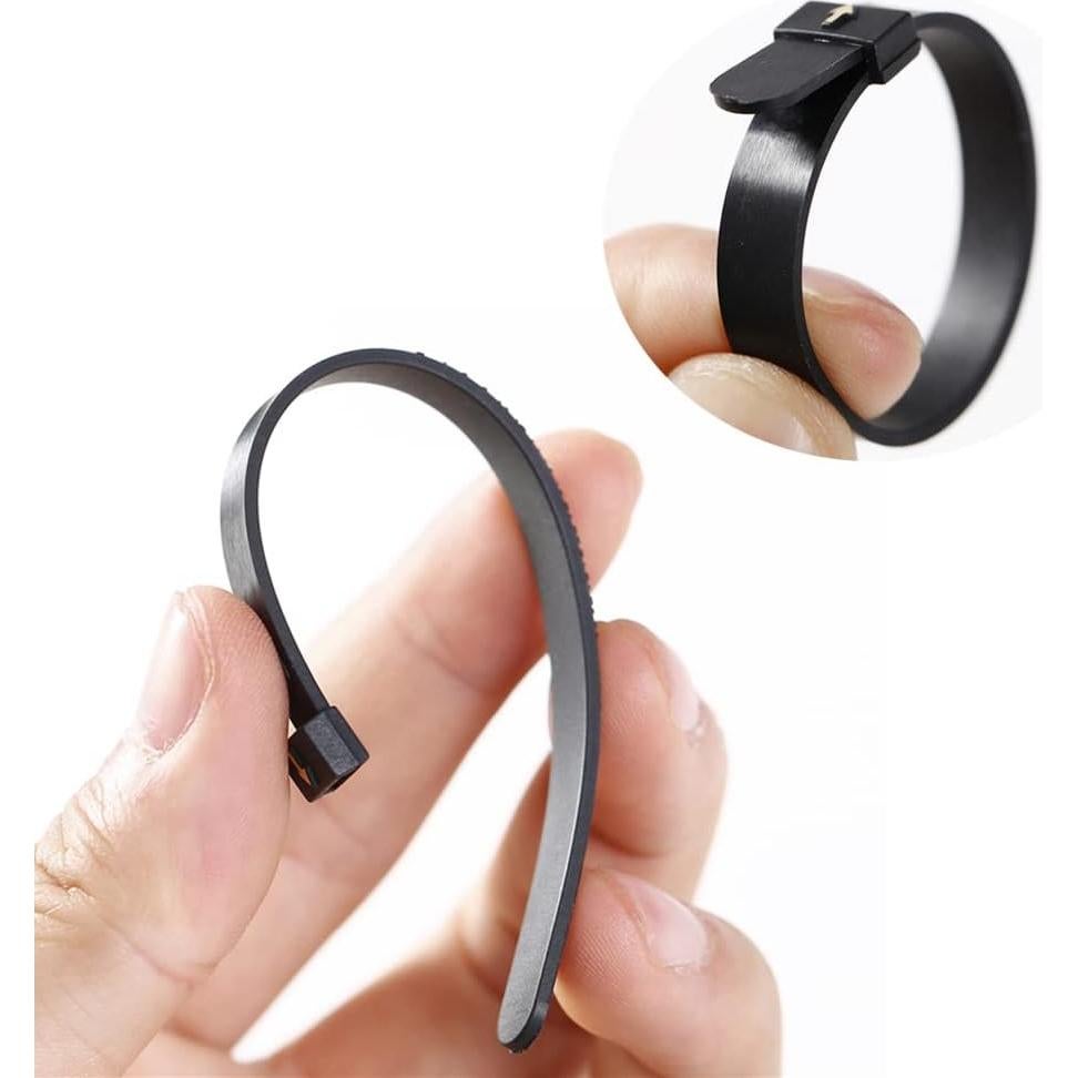 2 Pack US Ring Sizer Measuring Gauge, 1-17 US Rings Size, Plastic Finger Sizing Measure Tool, Reusable Jewelry Sizing Tools, Black White
