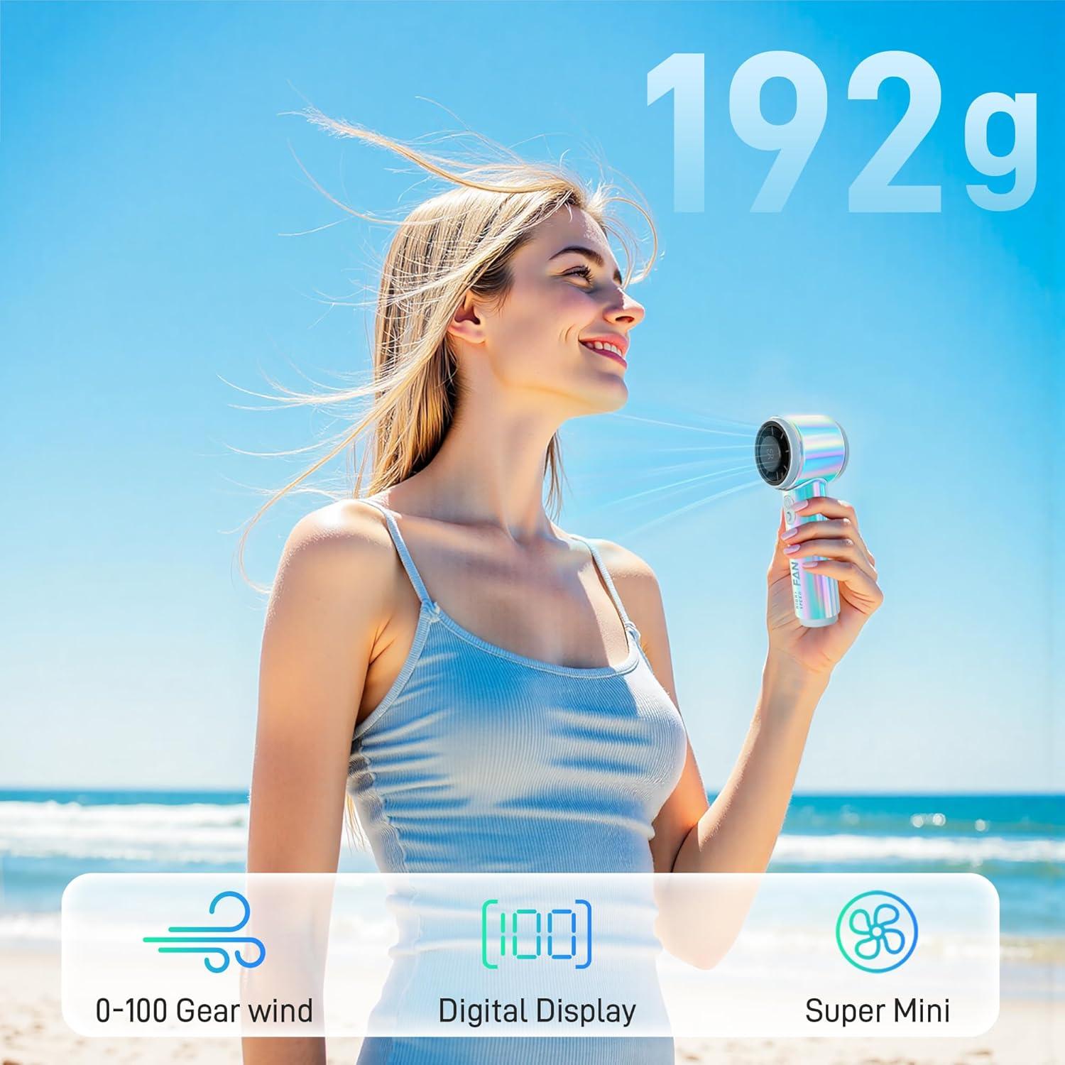 Ventilador Portátil de Mano ByNaRIX C08 Turbo 14000 RPM Azul