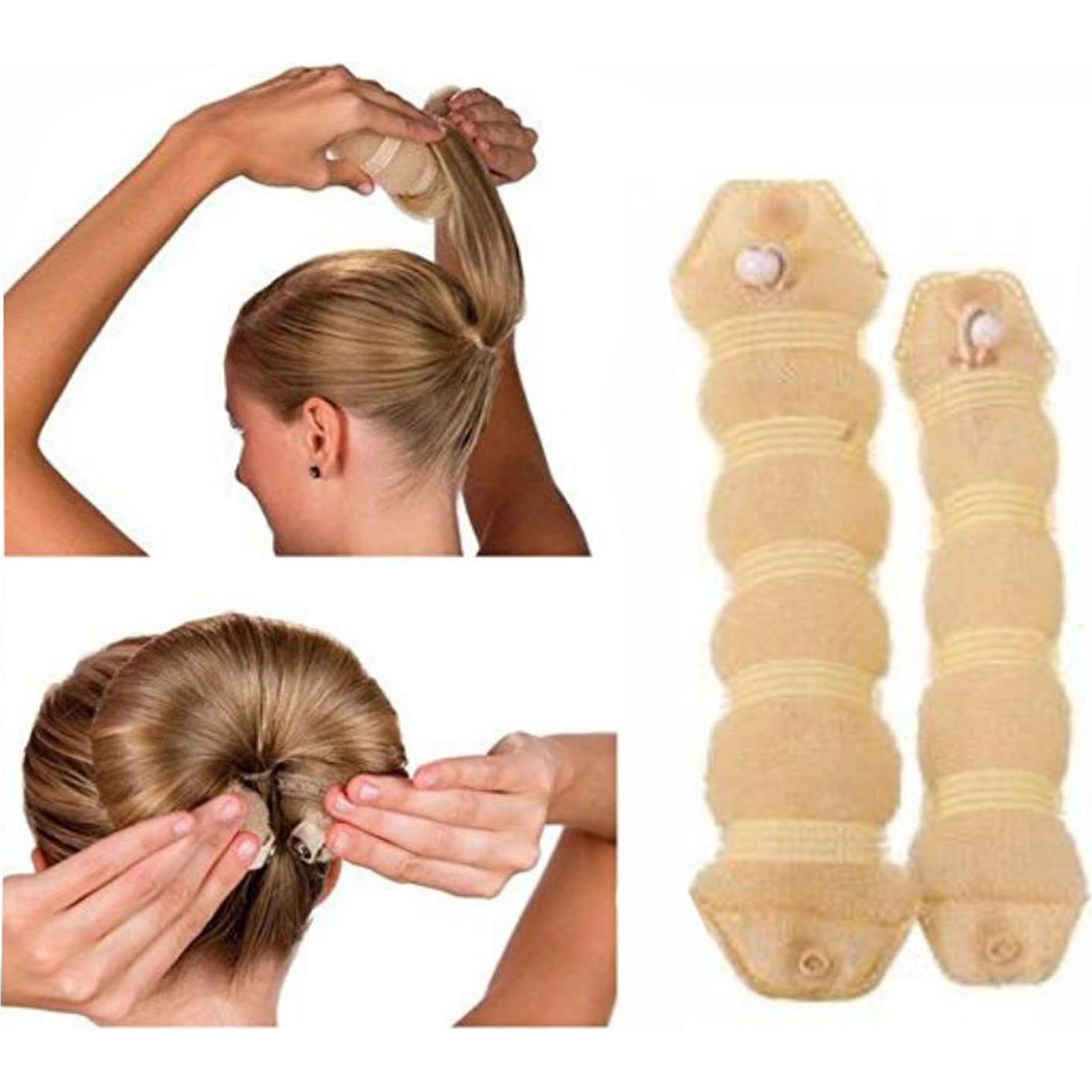2 Piezas Donut Mágico para Cabello SYBL - Nylon Beige