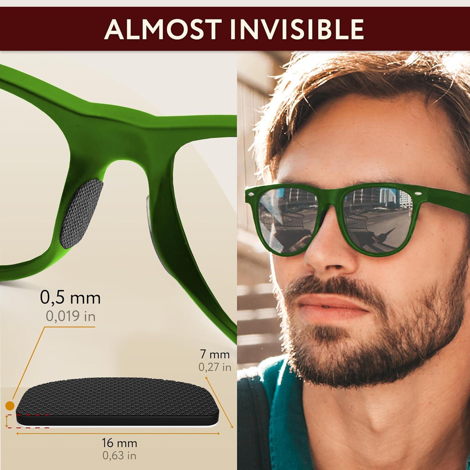 Almohadillas para nariz de gafas SIGONNA - 6 pares silicona negra