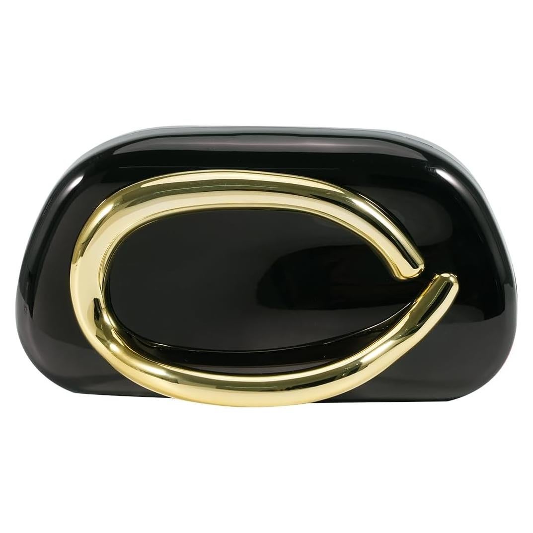 Bolso de Noche de Mano PHILOMENA Acrílico Negro 21x11.4x11.4cm