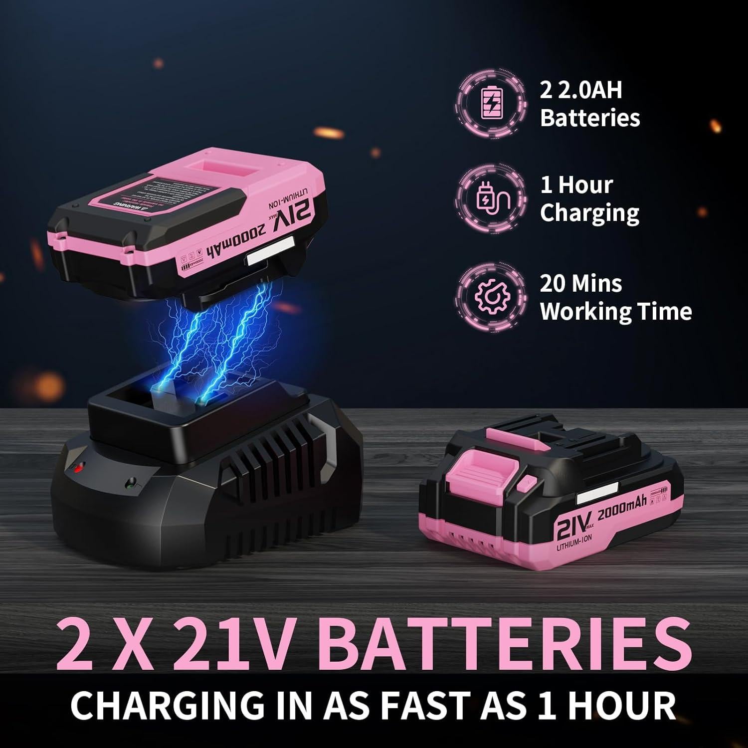 Soplador de Hojas Inalámbrico LEAPUL LP69 21V 2 Baterías 2.0Ah