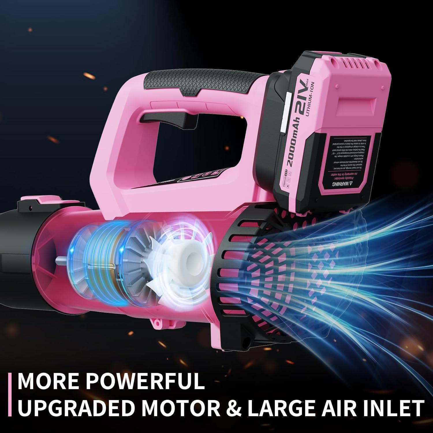 Soplador de Hojas Inalámbrico LEAPUL LP69 21V 2 Baterías 2.0Ah