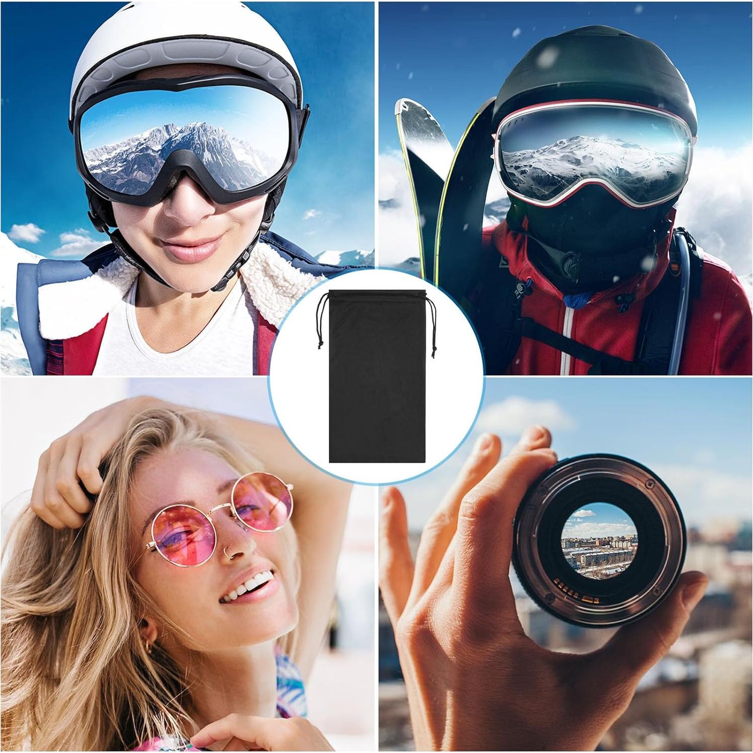 Bolsa para Gafas de Esquí PATIKIL - Funda Microfibra 24x14cm