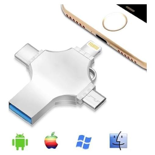 USB Flash Drive 64GB Genérico 4 en 1 USB 3.0 Alta Velocidad