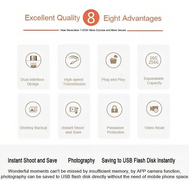 USB Flash Drive 64GB Genérico 4 en 1 USB 3.0 Alta Velocidad