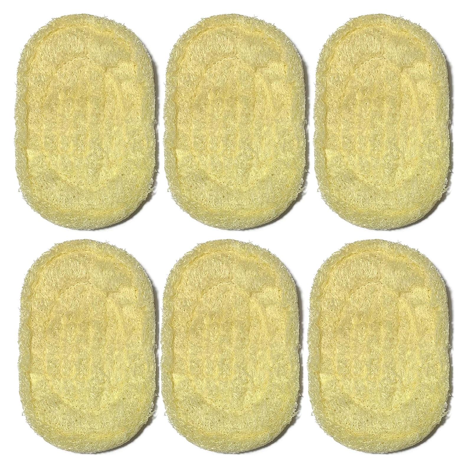 6 Tapetes de Jabón de Lufa Natural Mr.Cui'shop 8x12.5cm