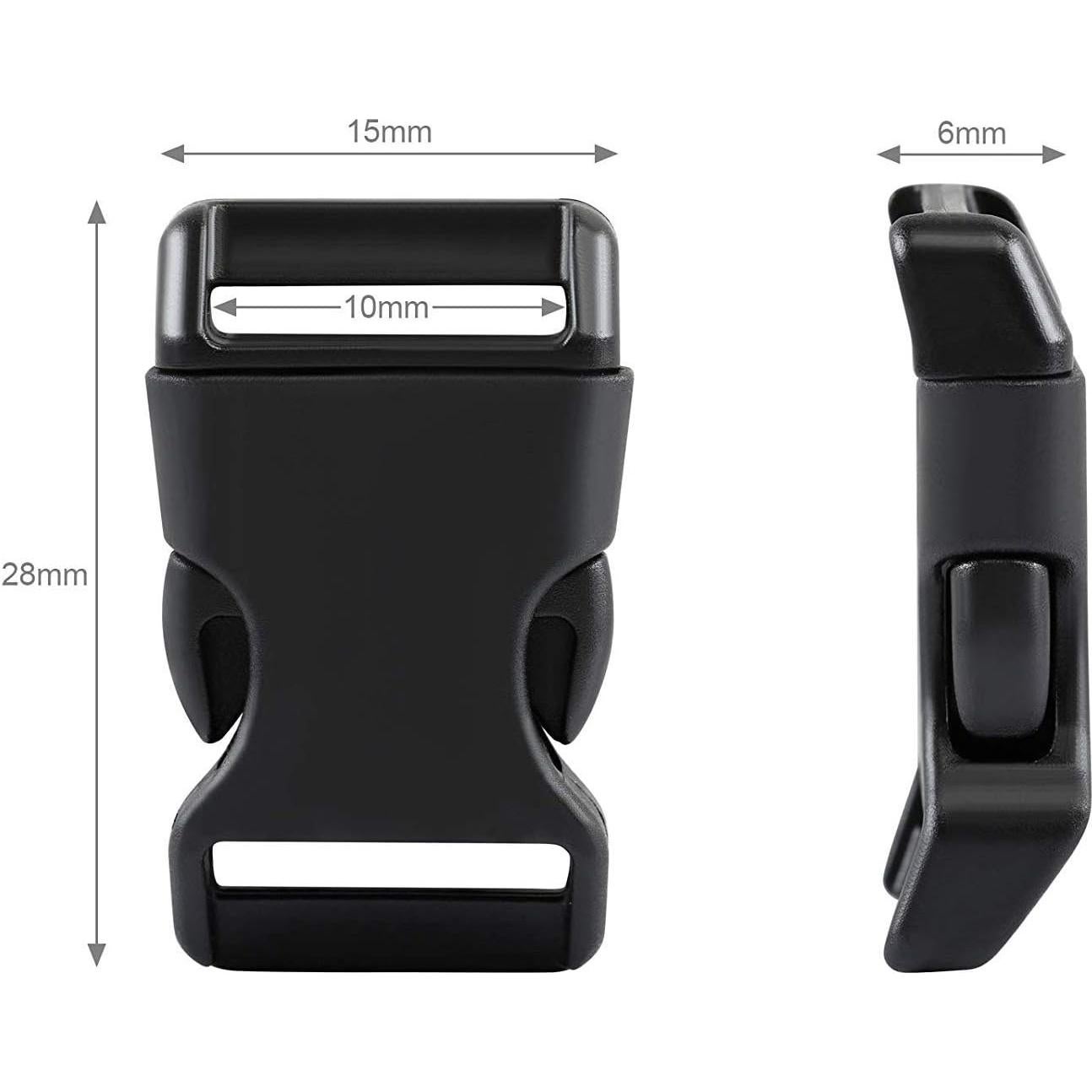 Hebillas de Liberación Lateral Plásticas JMAF 3/8" - Paquete 120 Unidades