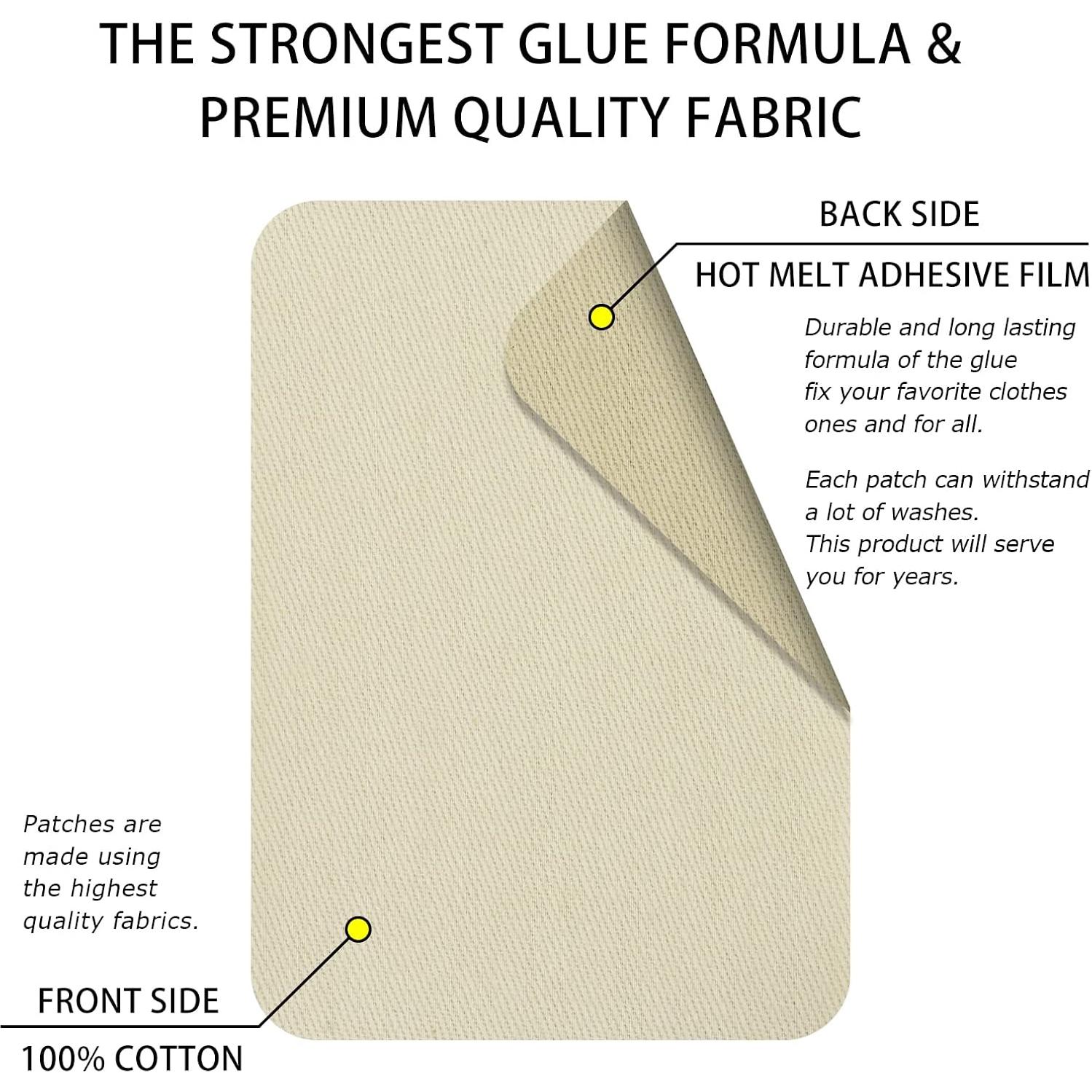 Parche de Mezclilla Butie 12 Piezas 7.5x10.5 cm Beige Algodón