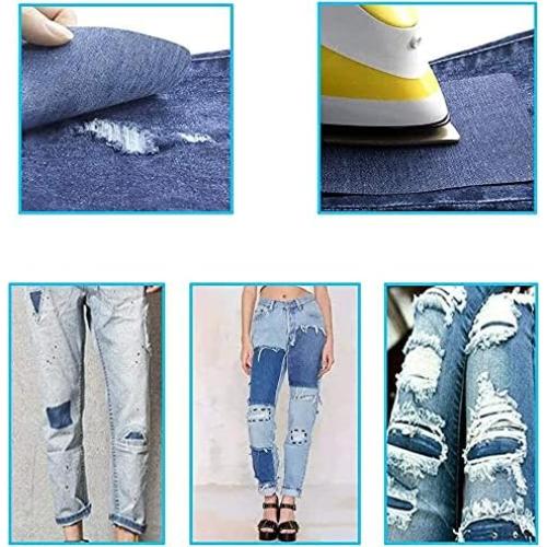 Parche de Mezclilla Butie 12 Piezas 7.5x10.5 cm Beige Algodón