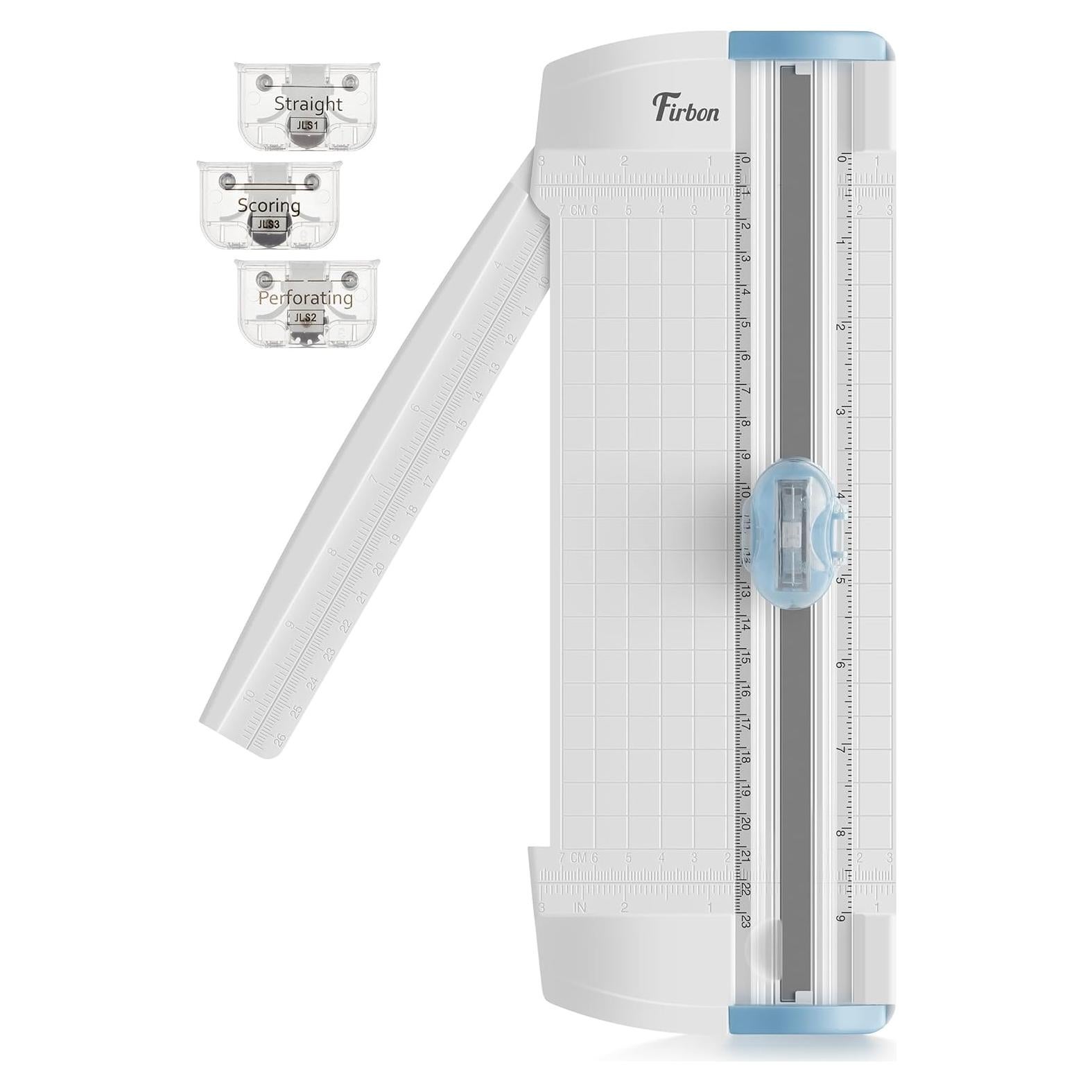 Cortadora de Papel Firbon 3-en-1 Compacta A5 Azul 23 cm