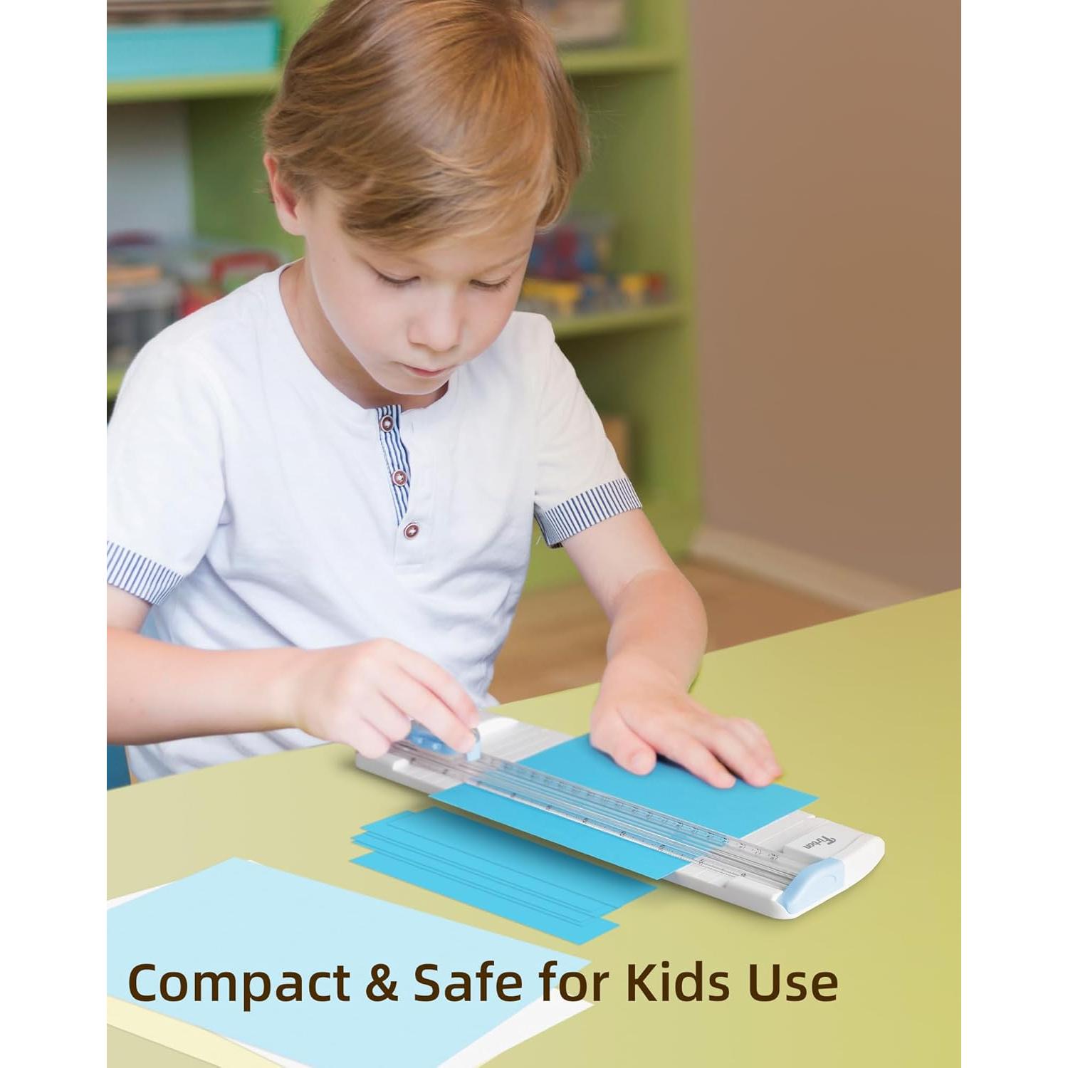 Cortadora de Papel Firbon 3-en-1 Compacta A5 Azul 23 cm