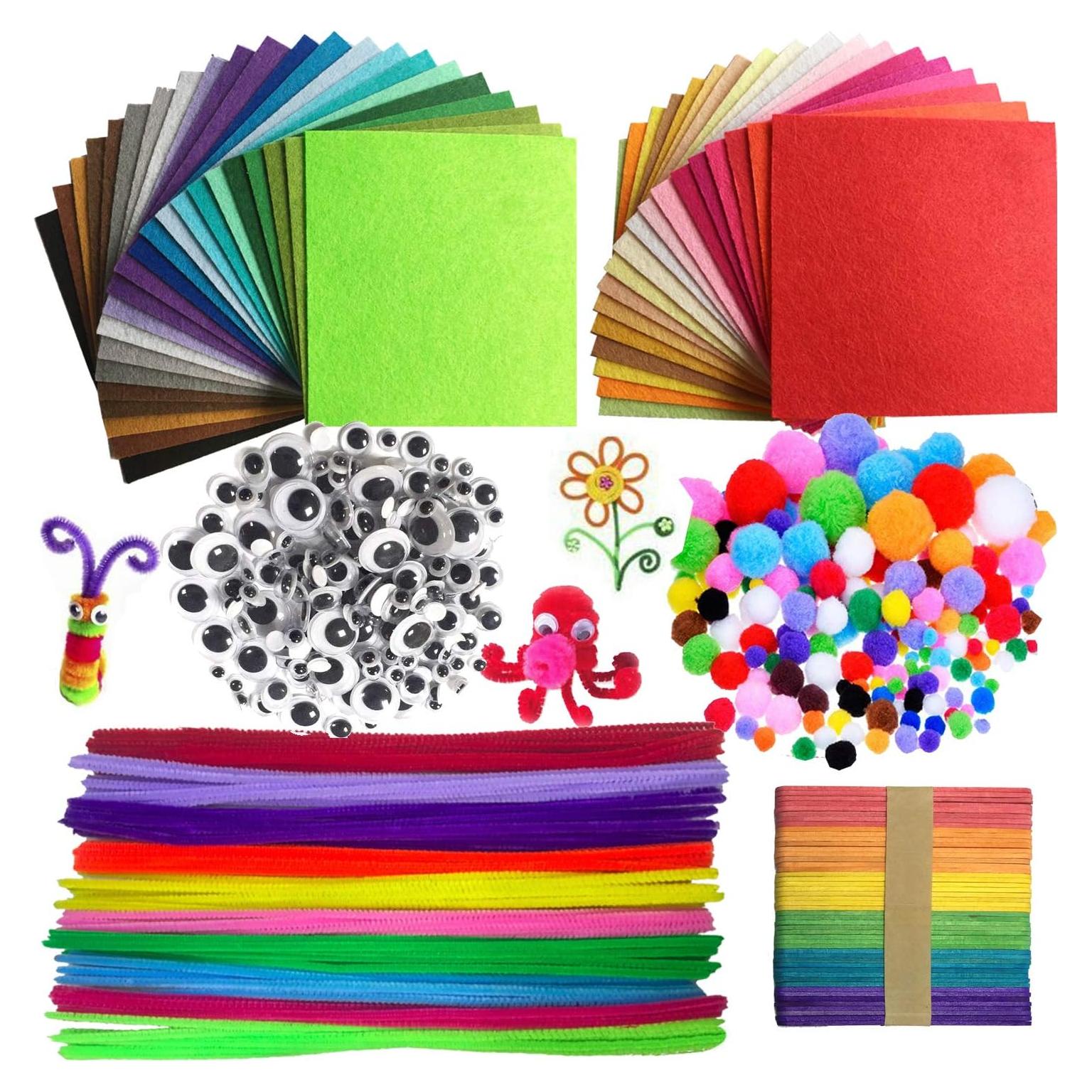 Kit de Manualidades DOITEM 590 Piezas con Limpiapipas y Pompones