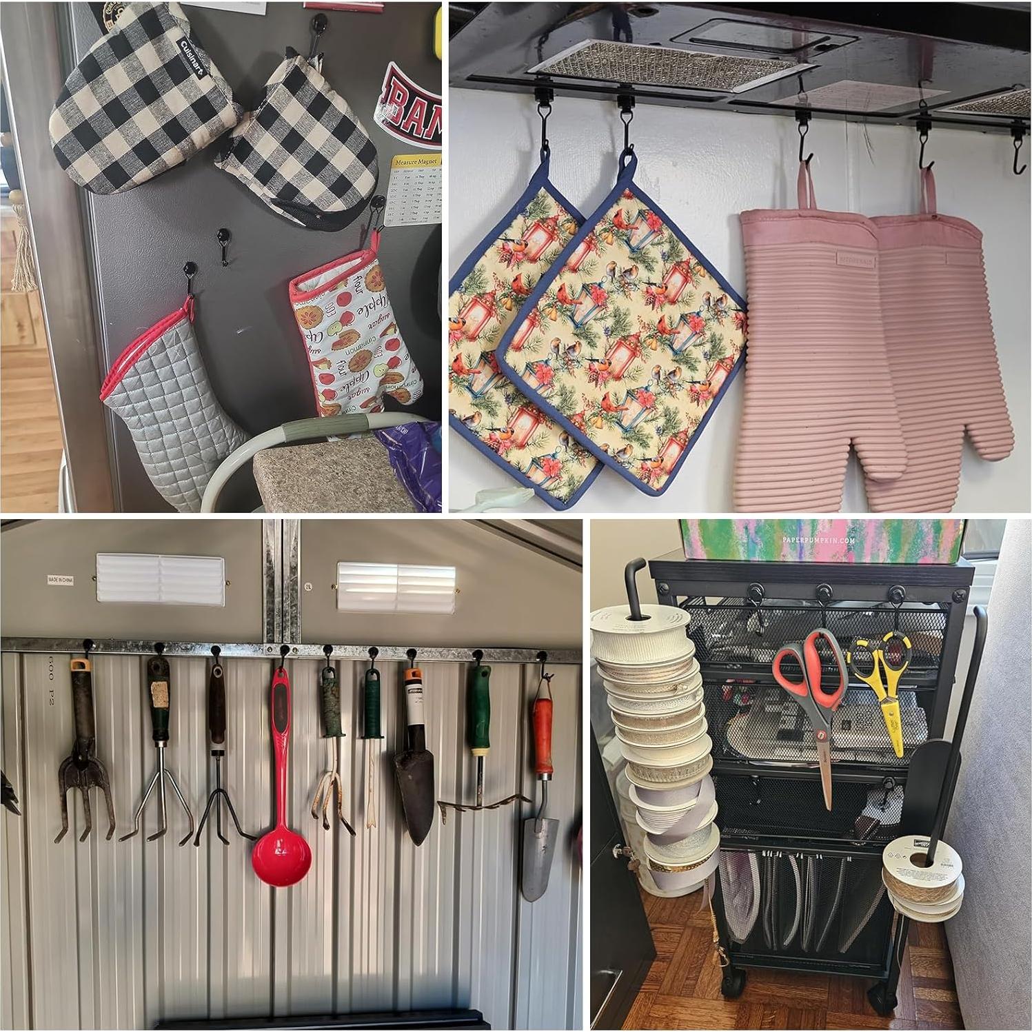 Ganchos Magnéticos LOVIMAG 6 Pcs Alta Resistencia 11.3 kg Negro