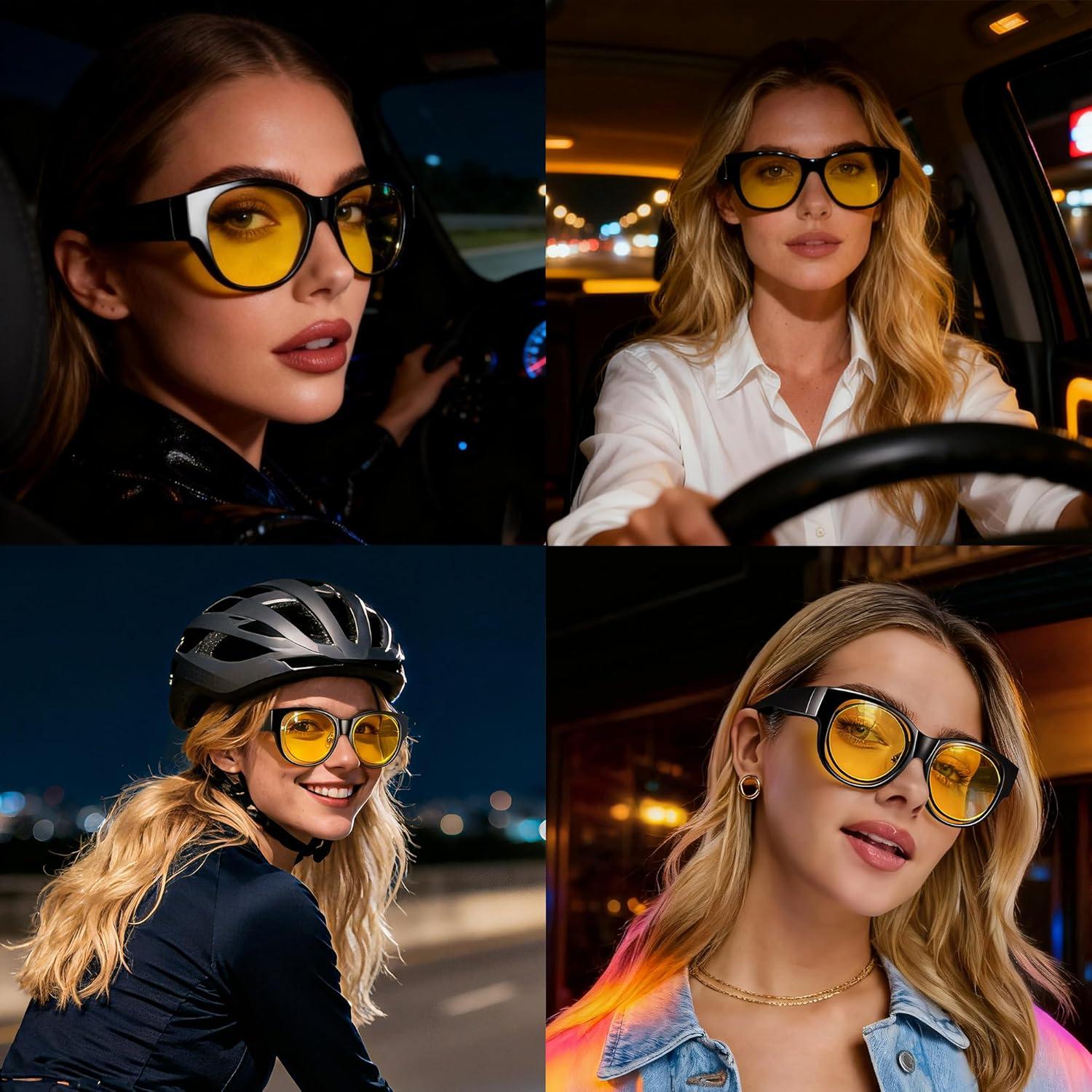 Gafas de Visión Nocturna URUMQI para Mujeres - Polarizadas Amarillas