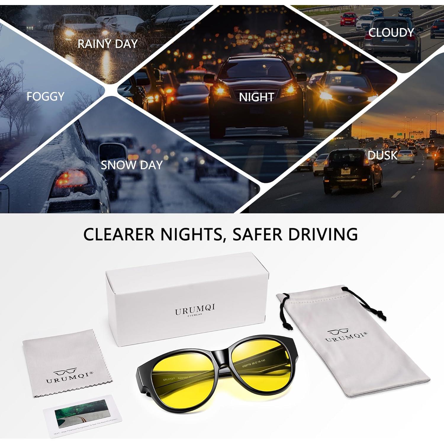 Gafas de Visión Nocturna URUMQI para Mujeres - Polarizadas Amarillas