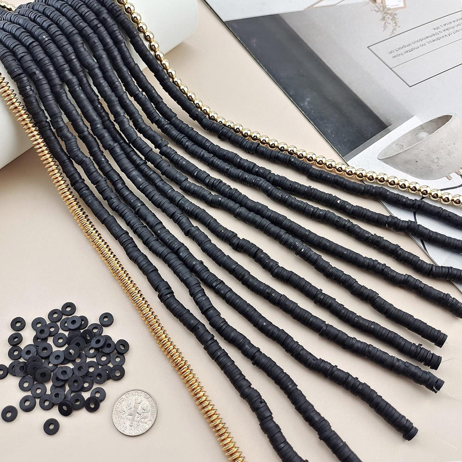 Kit de cuentas de arcilla plana Bocar 6mm 10 hebras 3300 pcs