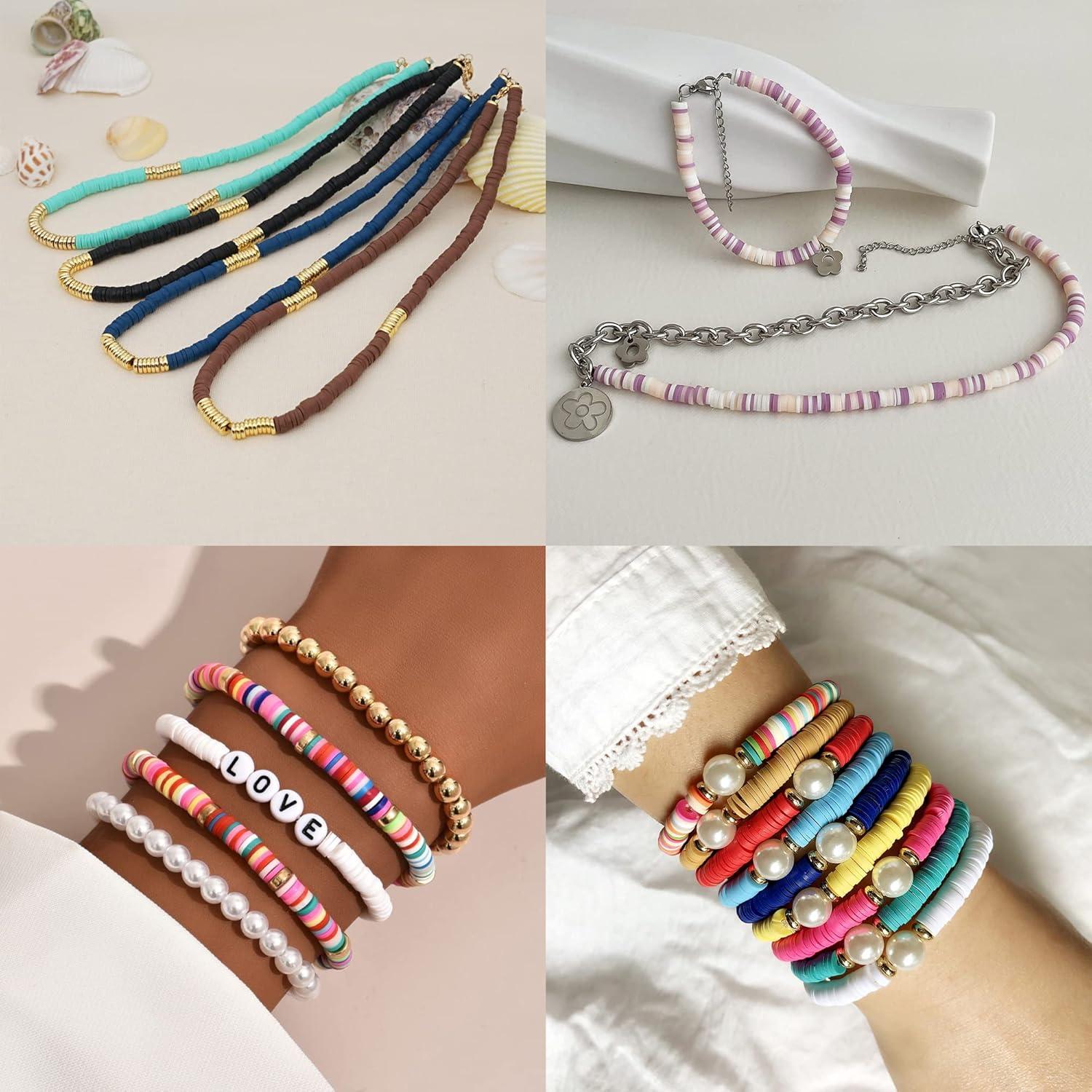 Kit de cuentas de arcilla plana Bocar 6mm 10 hebras 3300 pcs