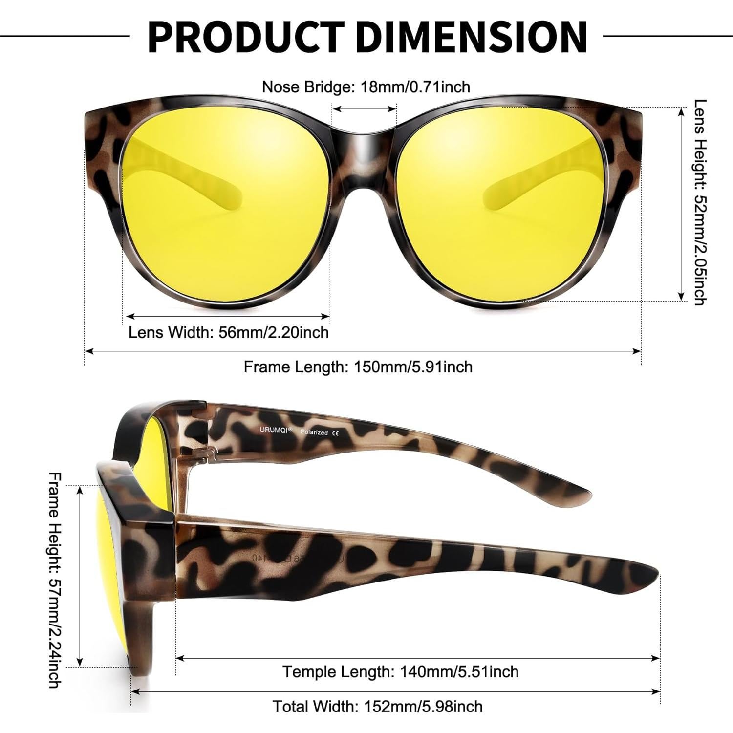 Gafas de Visión Nocturna URUMQI para Mujeres Polarizadas HD