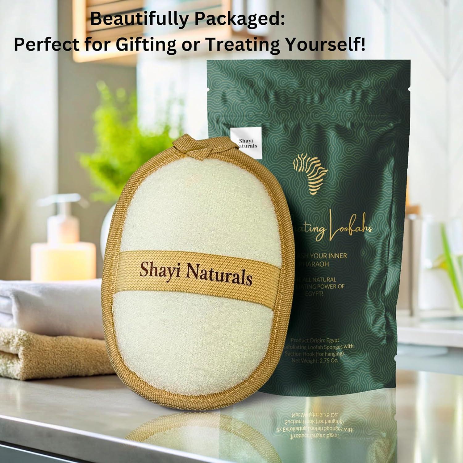 Esponja de Lufa Natural Shayi - Exfoliante Facial y Corporal (2 Pzas)