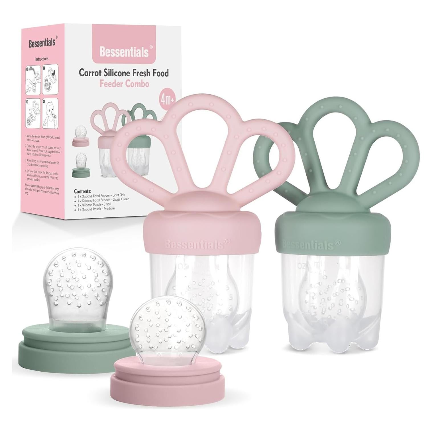 Alimentador de Frutas para Bebés Bessentials - Silicona Libre de BPA