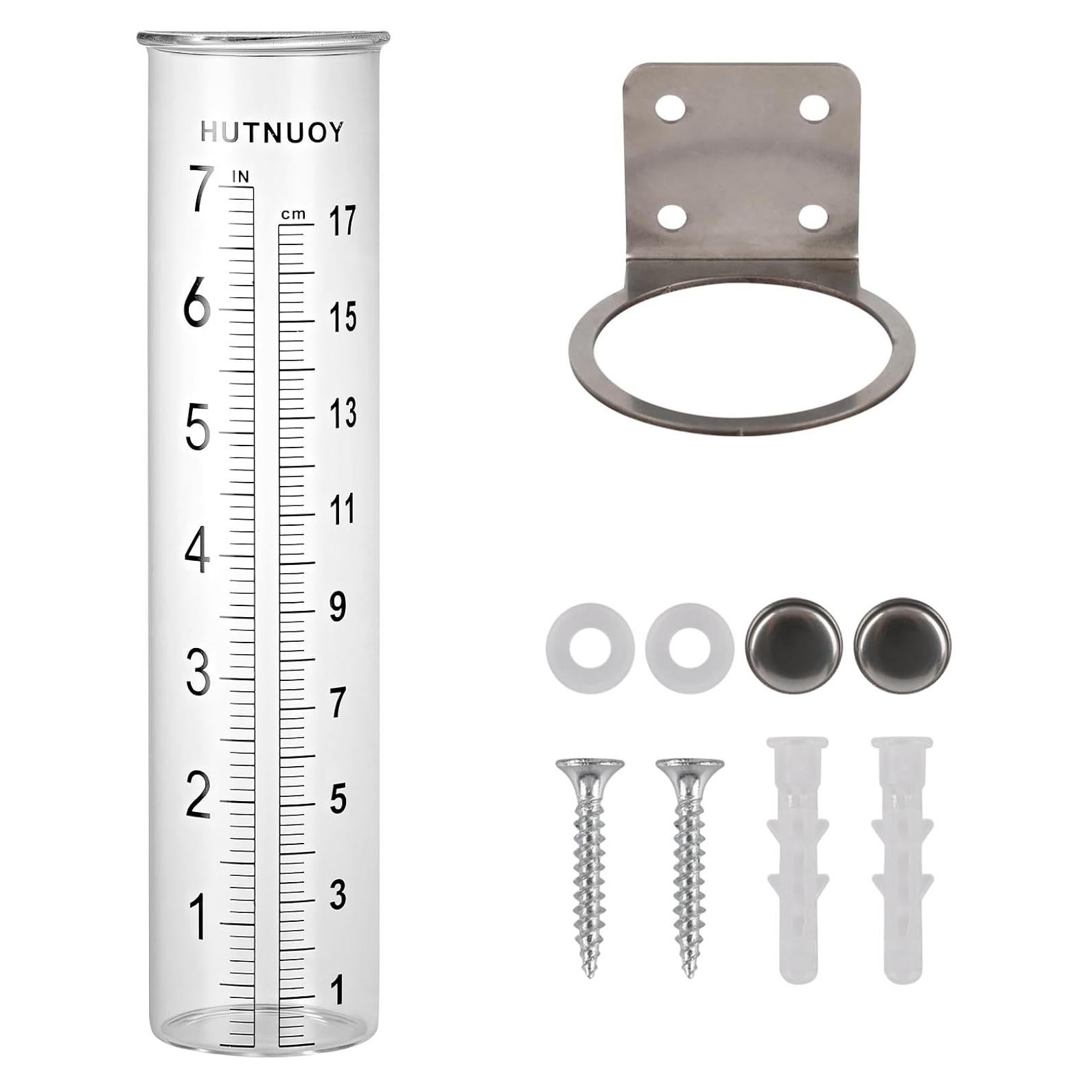 Soporte de Acero Inoxidable y Tubo de Reemplazo para Pluviómetro HUTNUOY