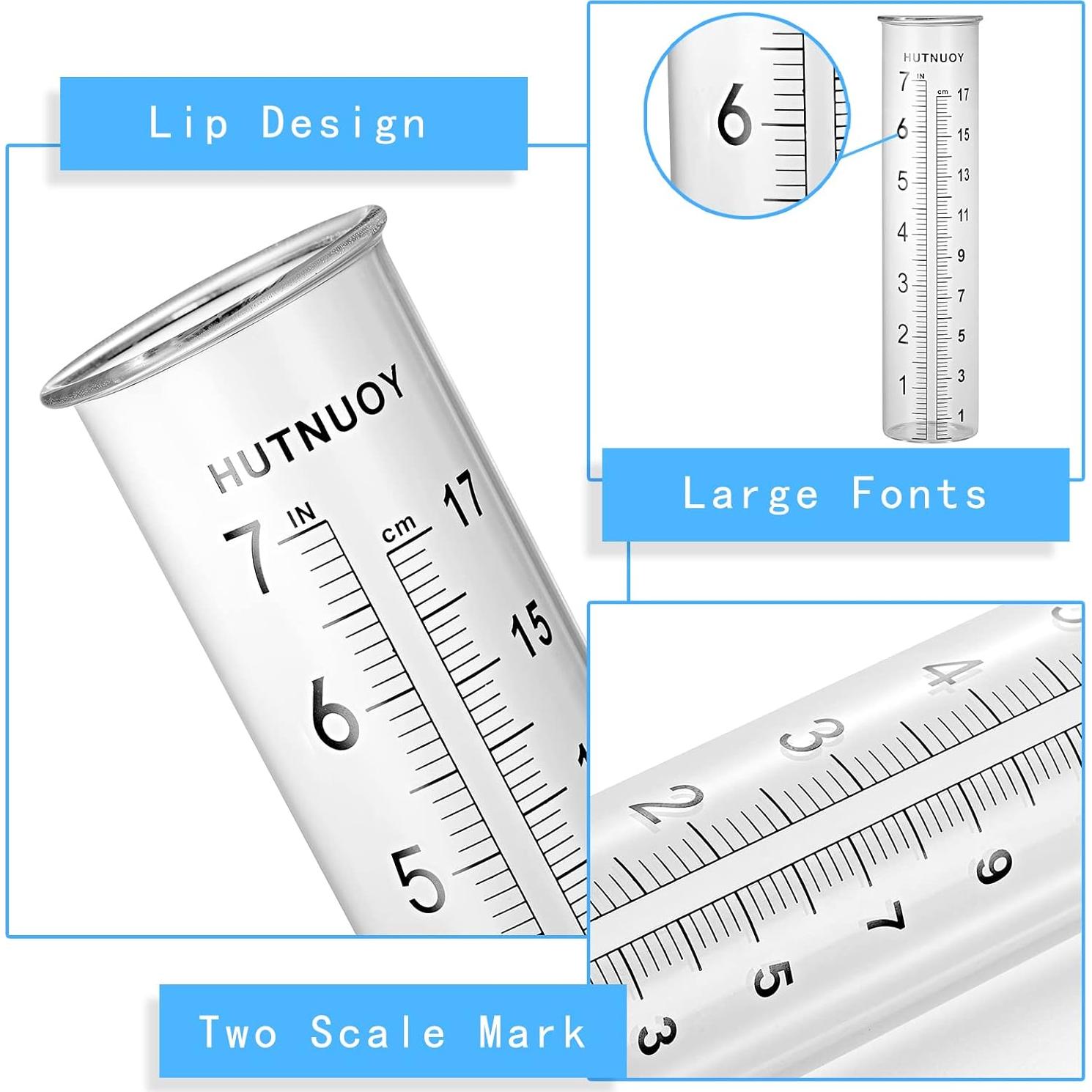 Soporte de Acero Inoxidable y Tubo de Reemplazo para Pluviómetro HUTNUOY