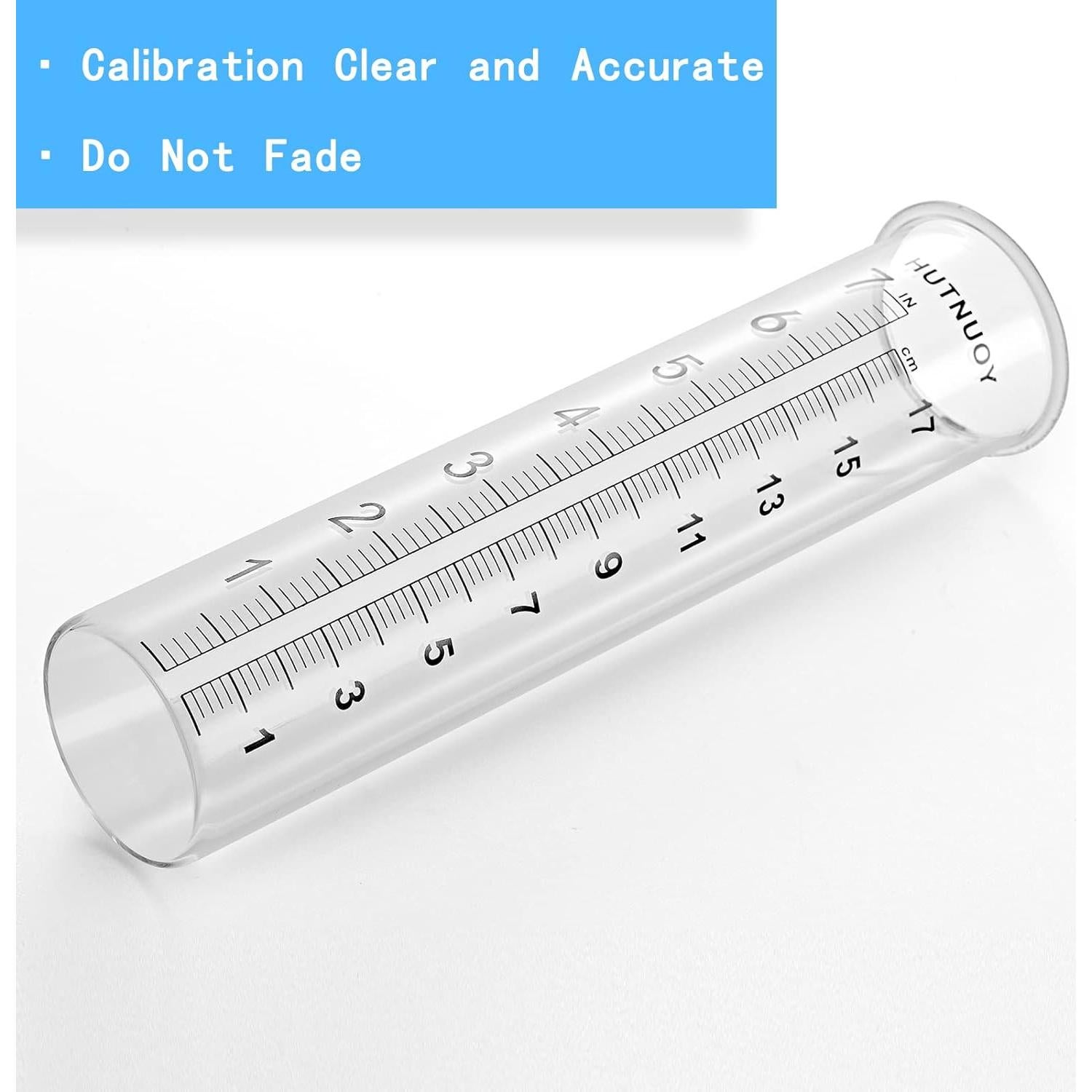 Soporte de Acero Inoxidable y Tubo de Reemplazo para Pluviómetro HUTNUOY