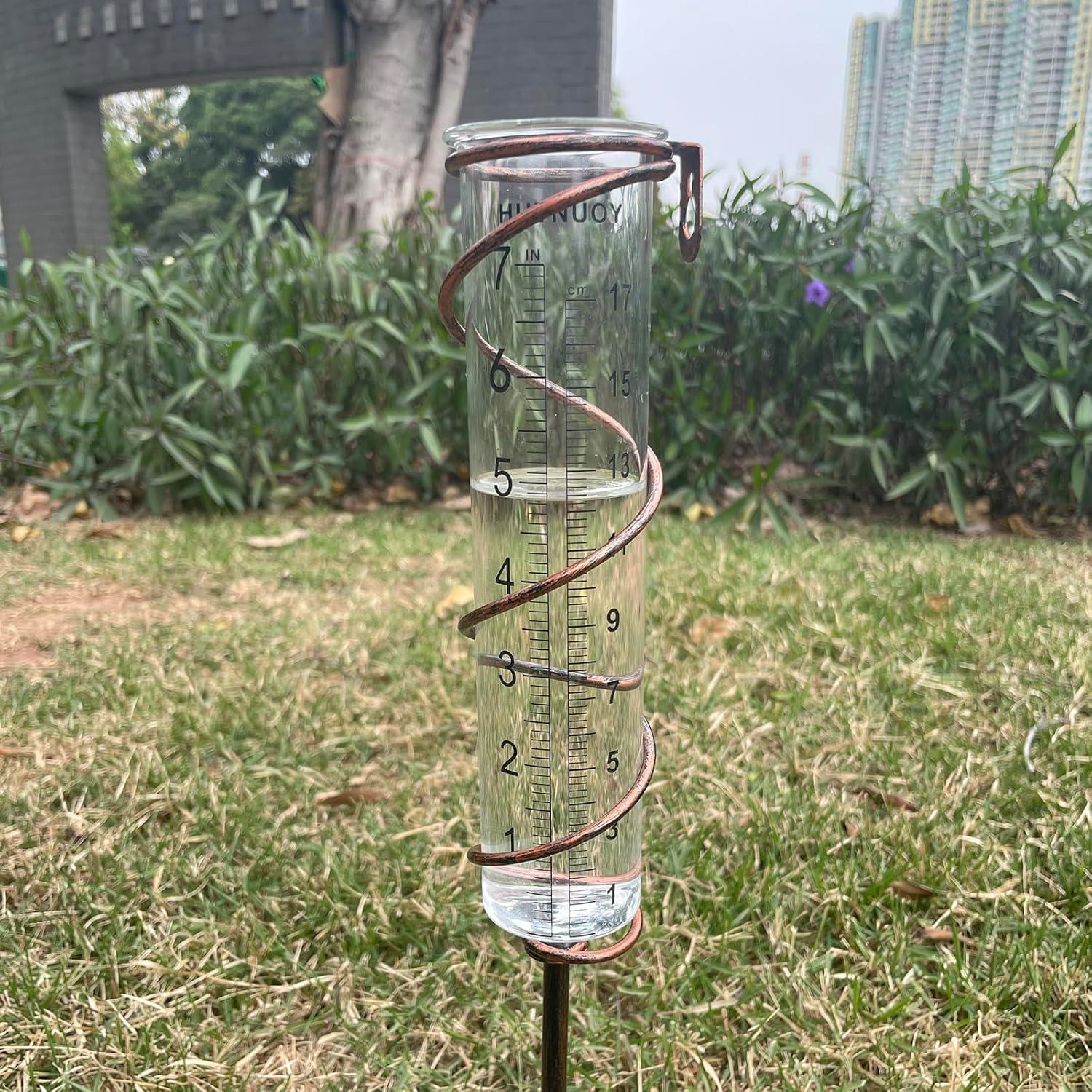 Soporte de Acero Inoxidable y Tubo de Reemplazo para Pluviómetro HUTNUOY