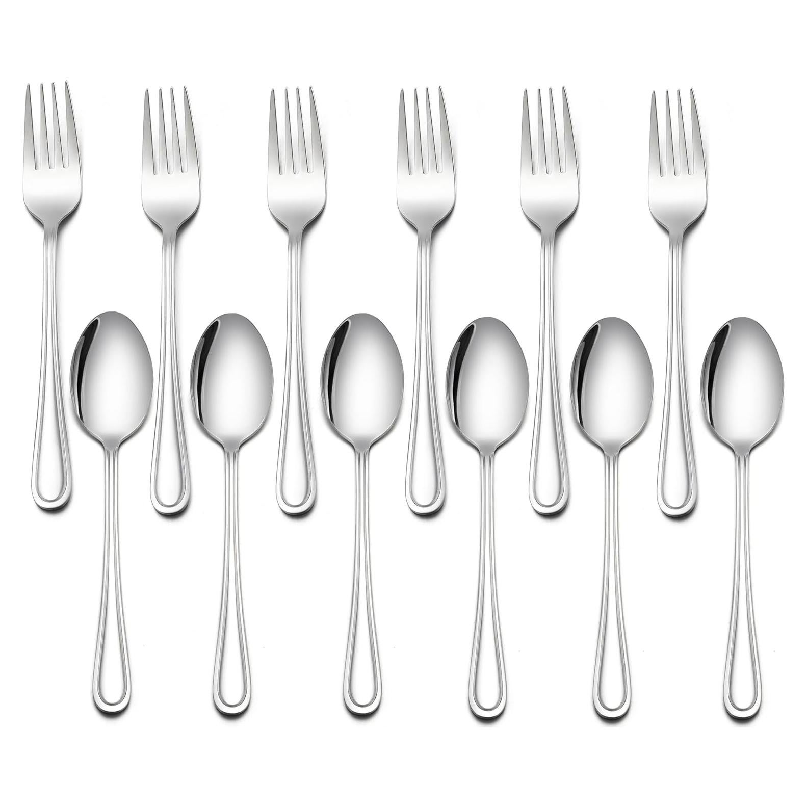 LIANYU Set de Cubiertos para Niños 12 Piezas Acero Inoxidable