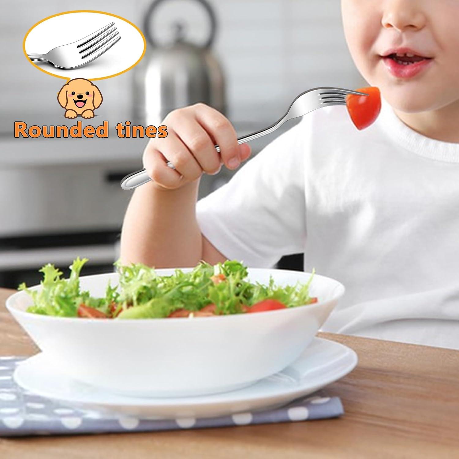 LIANYU Set de Cubiertos para Niños 12 Piezas Acero Inoxidable