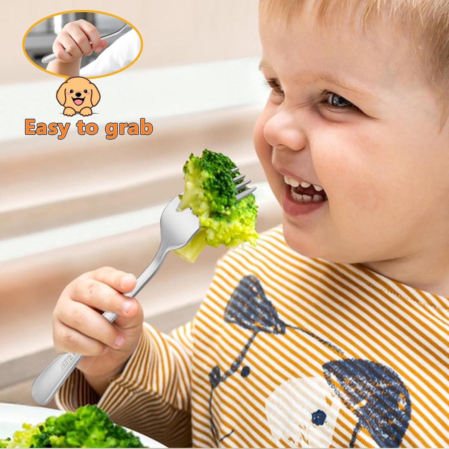 LIANYU Set de Cubiertos para Niños 12 Piezas Acero Inoxidable