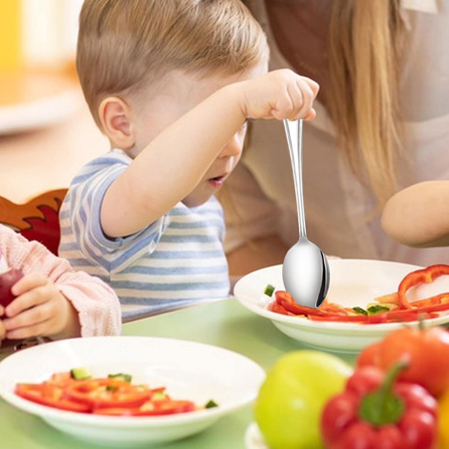 LIANYU Set de Cubiertos para Niños 12 Piezas Acero Inoxidable