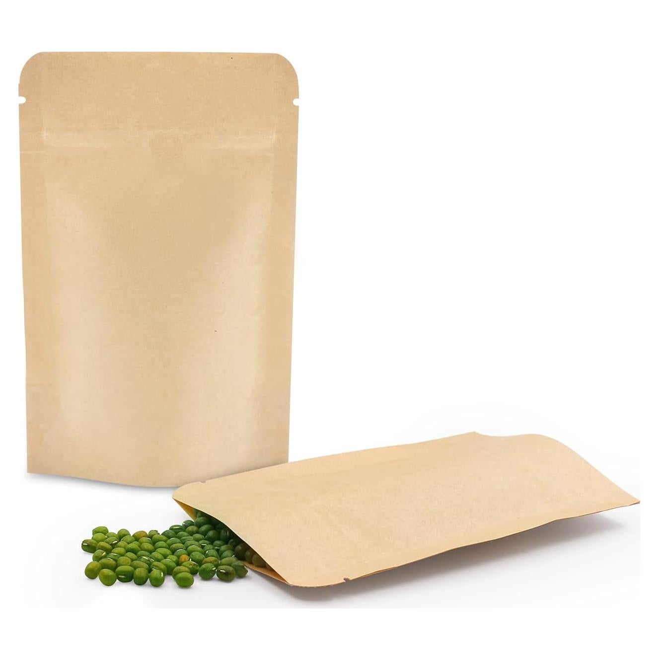 Bolsas de Pie Kraft SumDirect 50 Pcs 9x14 cm Reutilizables