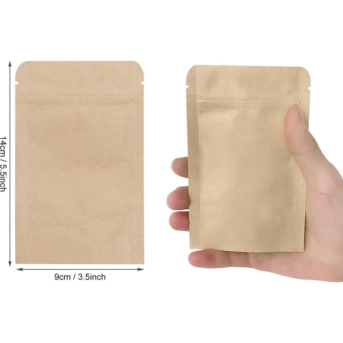 Bolsas de Pie Kraft SumDirect 50 Pcs 9x14 cm Reutilizables