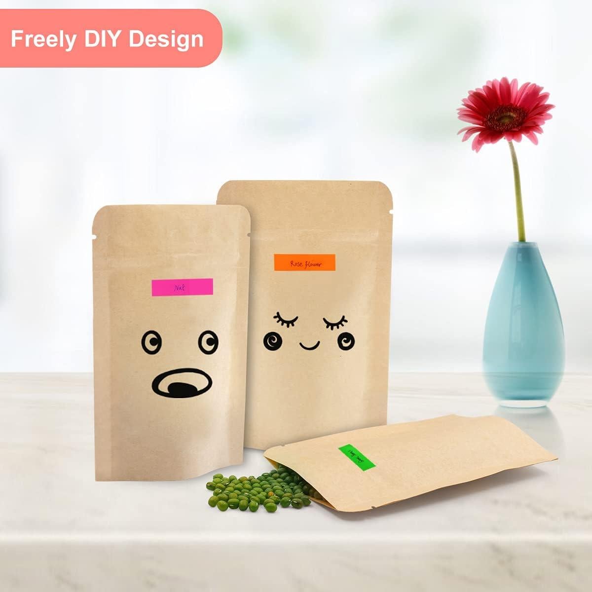 Bolsas de Pie Kraft SumDirect 50 Pcs 9x14 cm Reutilizables