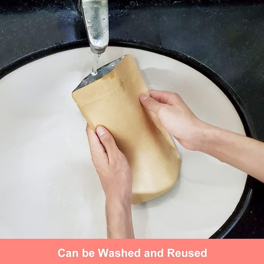 Bolsas de Pie Kraft SumDirect 50 Pcs 9x14 cm Reutilizables