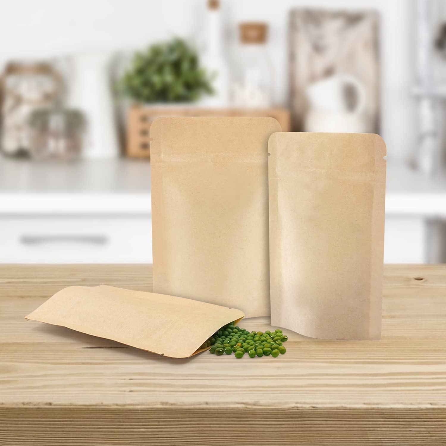 Bolsas de Pie Kraft SumDirect 50 Pcs 9x14 cm Reutilizables