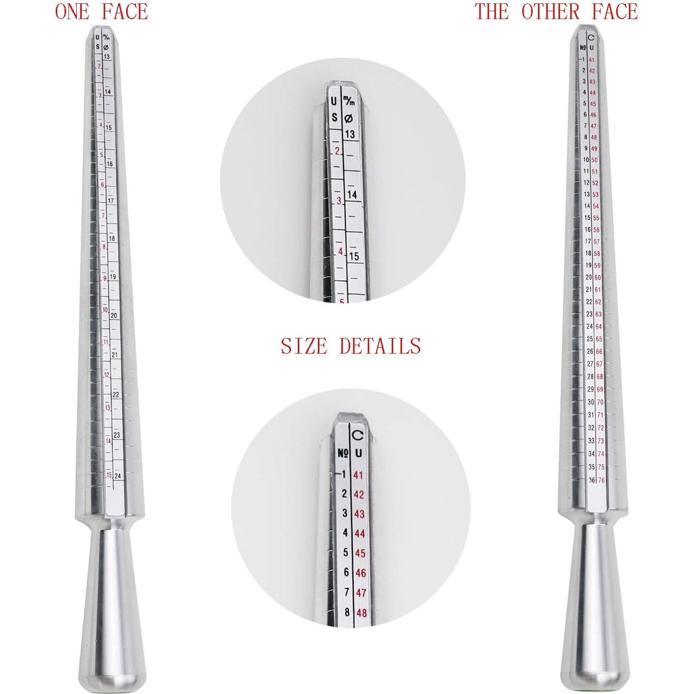 Conjunto de Medidores de Anillos HEYMOUS con Martillo de Goma