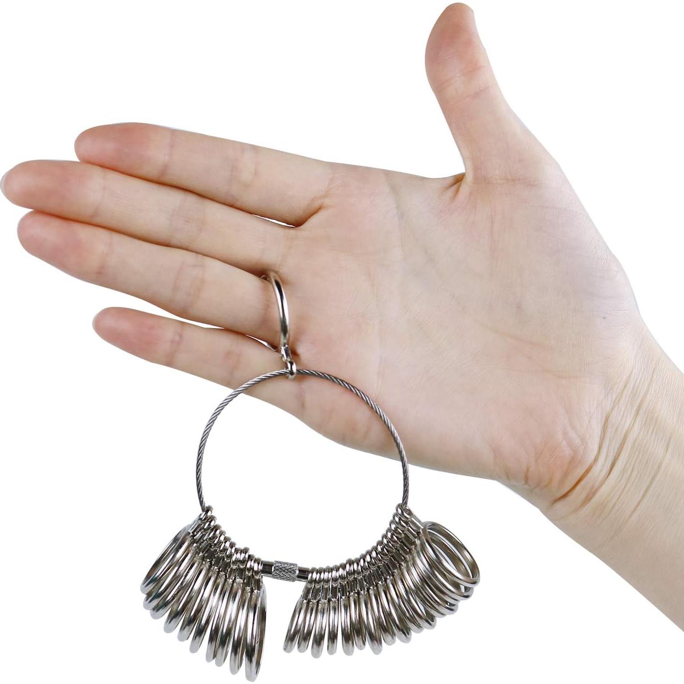 Conjunto de Medidores de Anillos HEYMOUS con Martillo de Goma