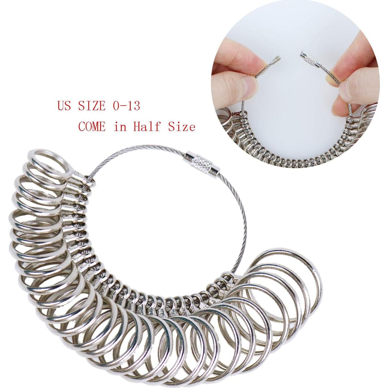 Conjunto de Medidores de Anillos HEYMOUS con Martillo de Goma