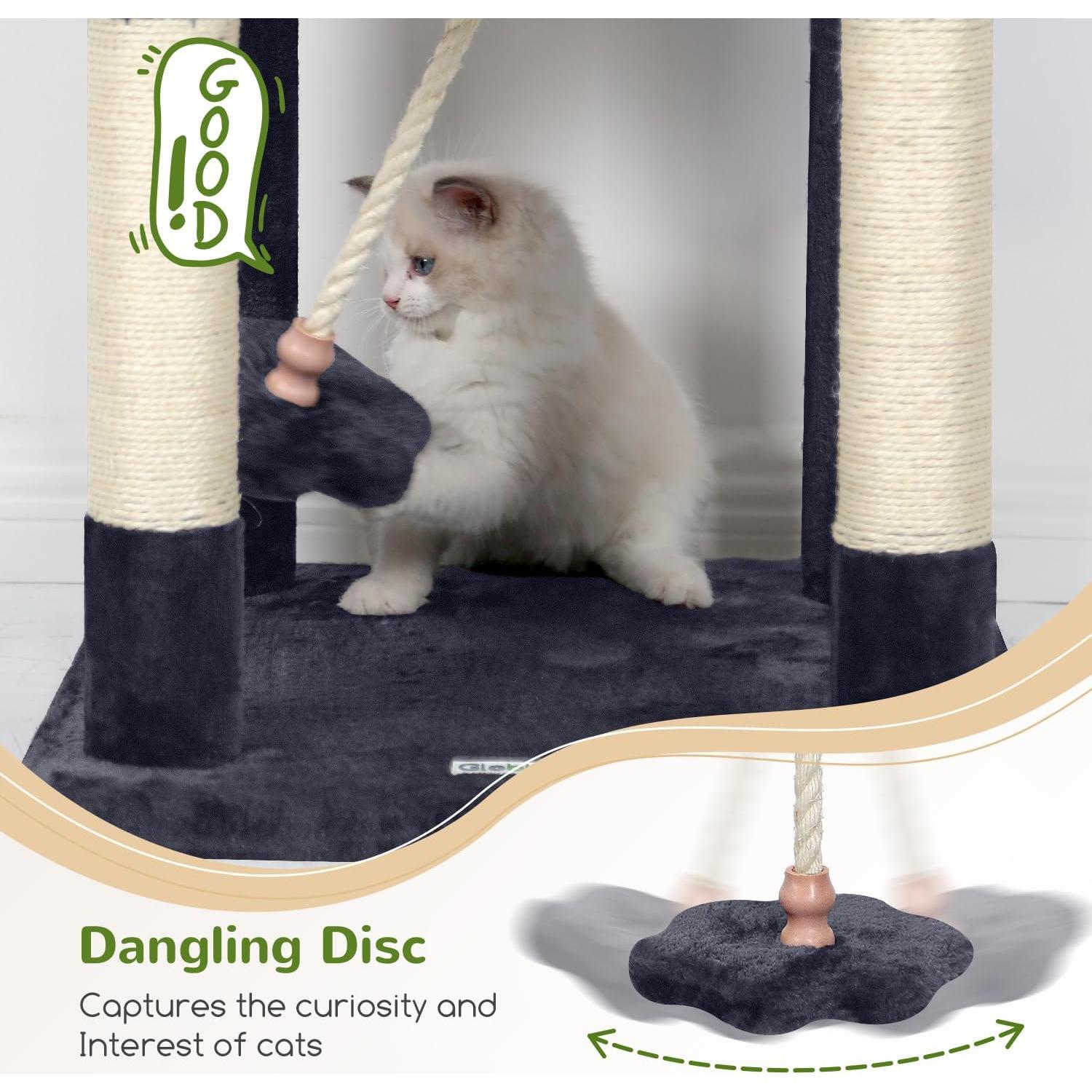 Árbol para Gatos Globlazer F70B 180 cm Gris Oscuro Multi-Nivel