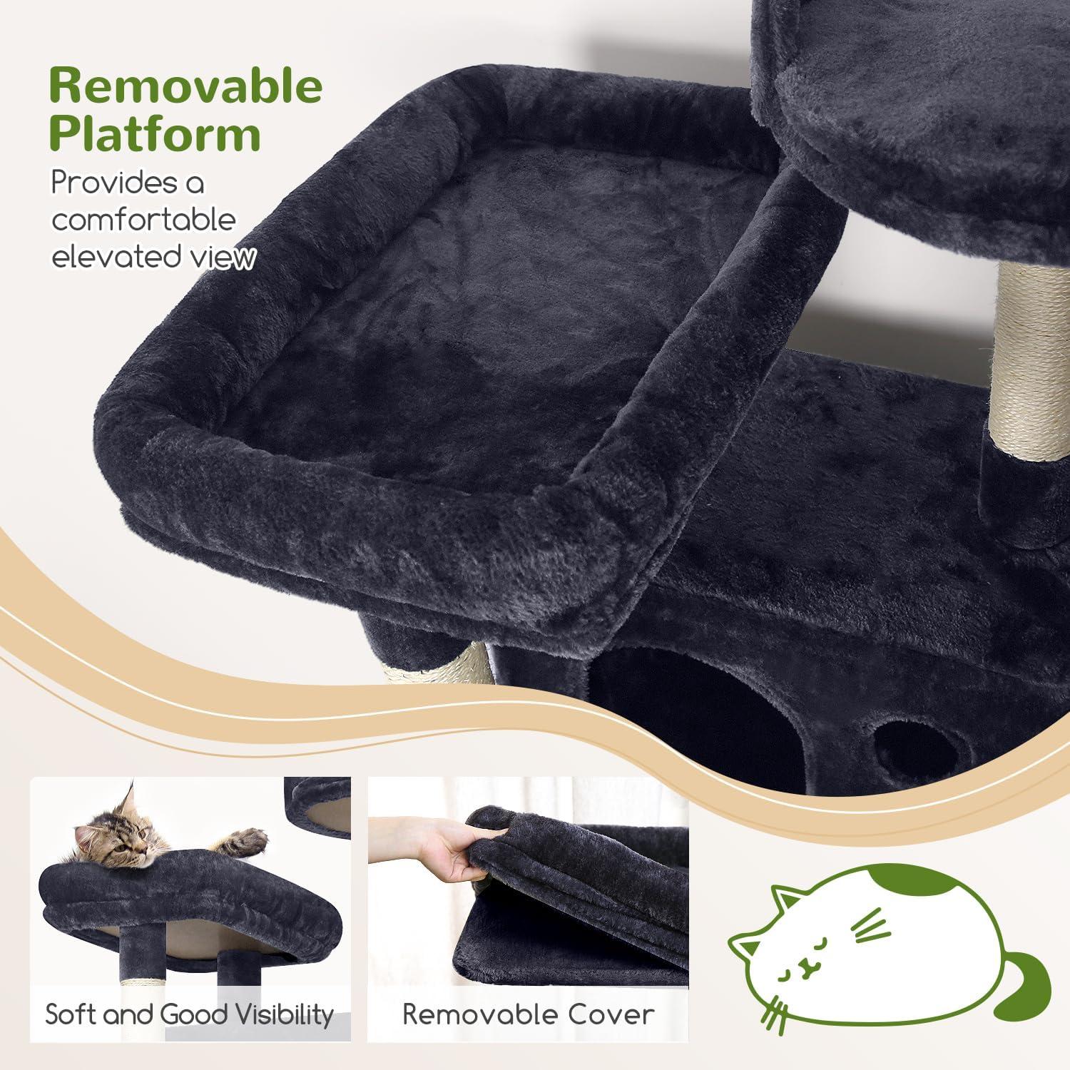 Árbol para Gatos Globlazer F70B 180 cm Gris Oscuro Multi-Nivel